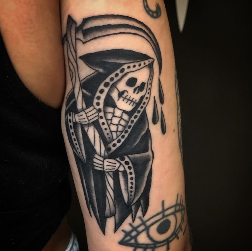 traditional reaper tattoo — Blog — Independent Tattoo - Dela-where?