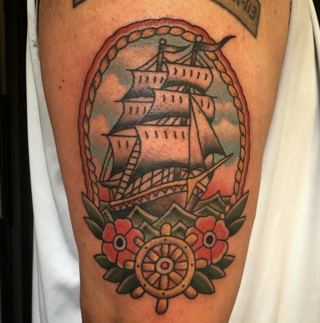 Ship Tattoo Meaning The Meaning Behind Ship Tattoo Designs Nautical  Symbolism in Body Art  Impeccable Nest