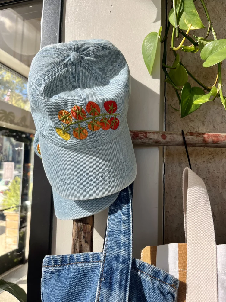 Tomato Hat in Light Denim — Aly Miller Designs