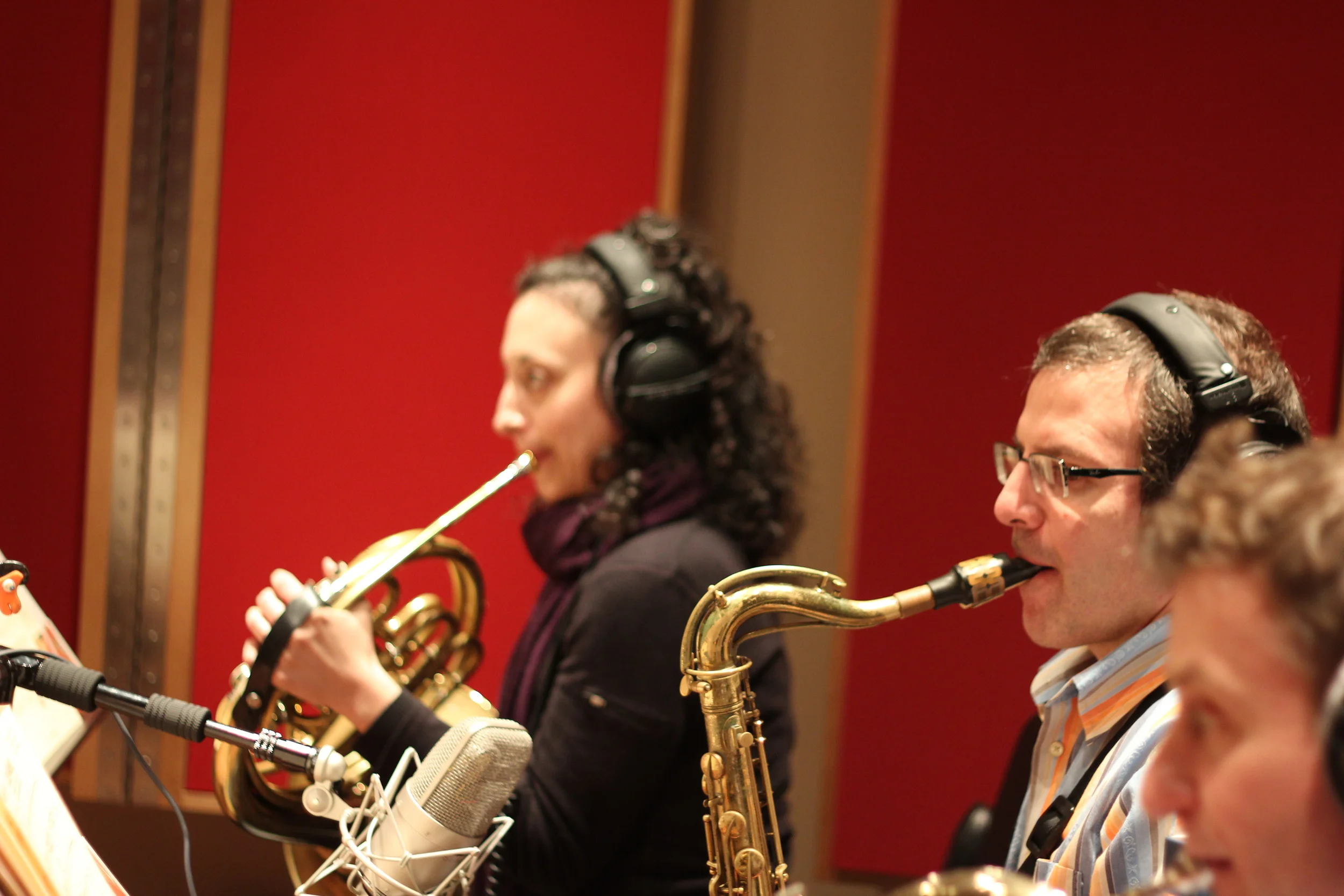 Rick DiMuzio and Megan Riccio @Bridge recording studio.jpg