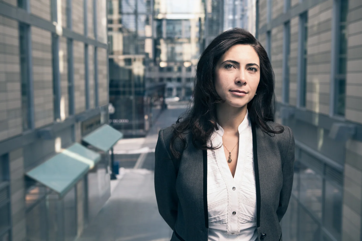 Editorial portrait of Fulya Kocak, Director of Sustainable Solutions, Clark Construction, Washington DC