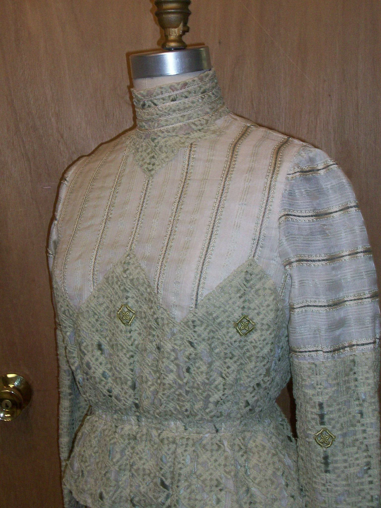   fabric making - finished blouse Major Barbara /Shakespeare Theatre Co/2008 design by Robert Perdziola/draping by Sally Kessler 
