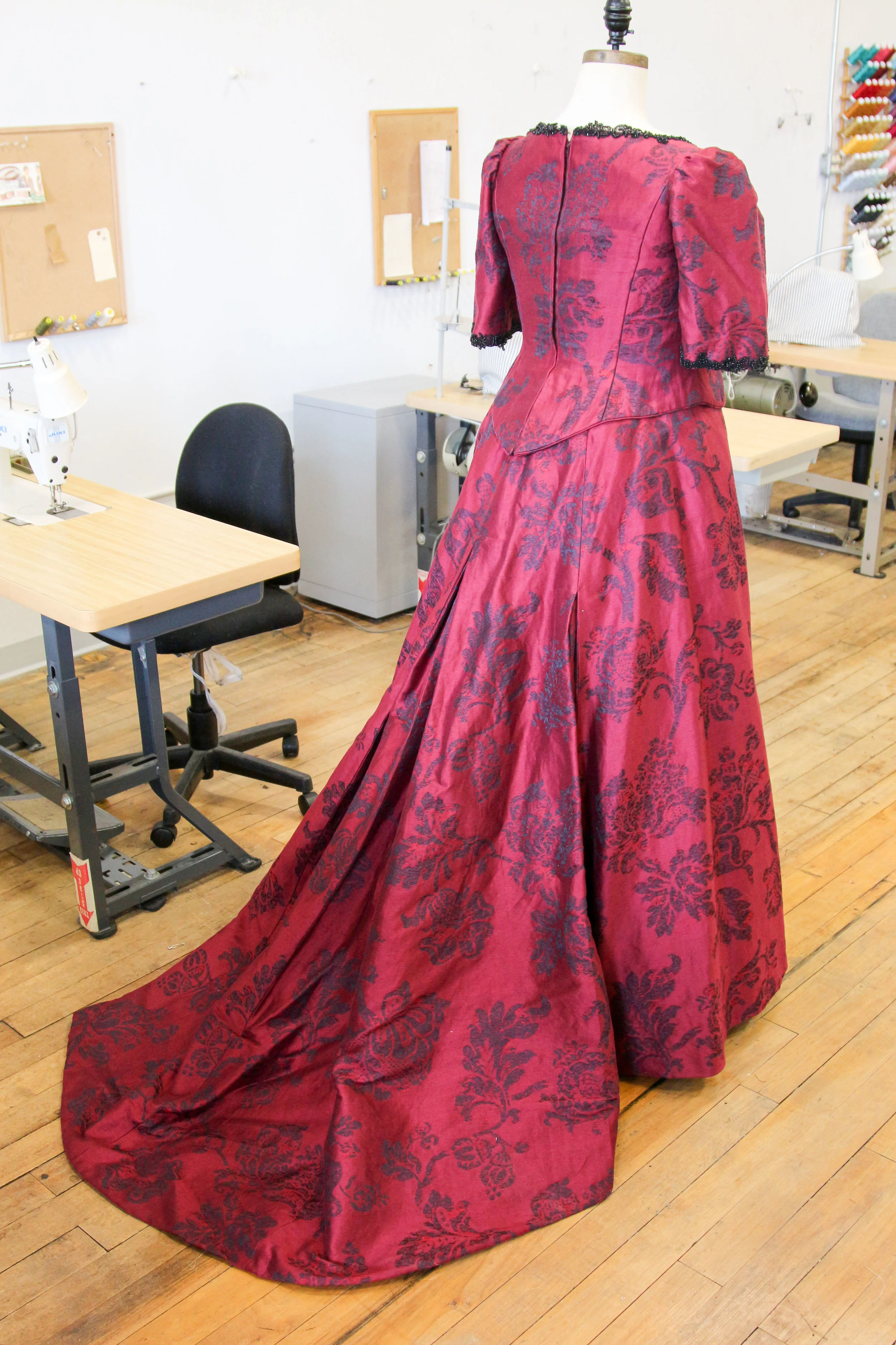   cutting to create balanced/symmetric finish from an asymmetric patterned fabric  Better Gods /Washington National Opera/2016 design by Lynly Saunders/draping by Bill Nelson 