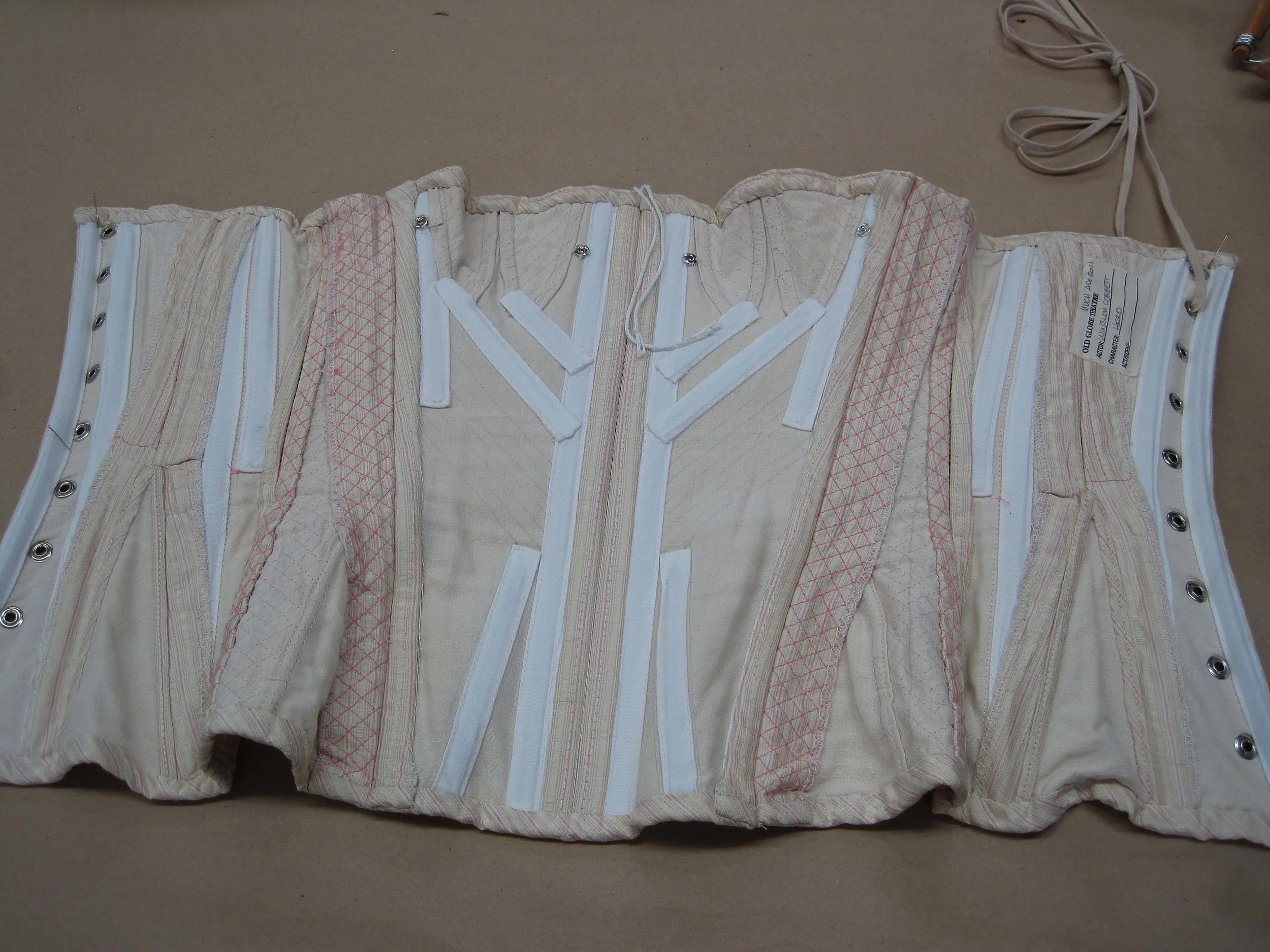   corset finishing(interior view)   Much Ado About Nothing/The Old Globe/2011 design by Deirdre Clancy/draping by Louise Powers 