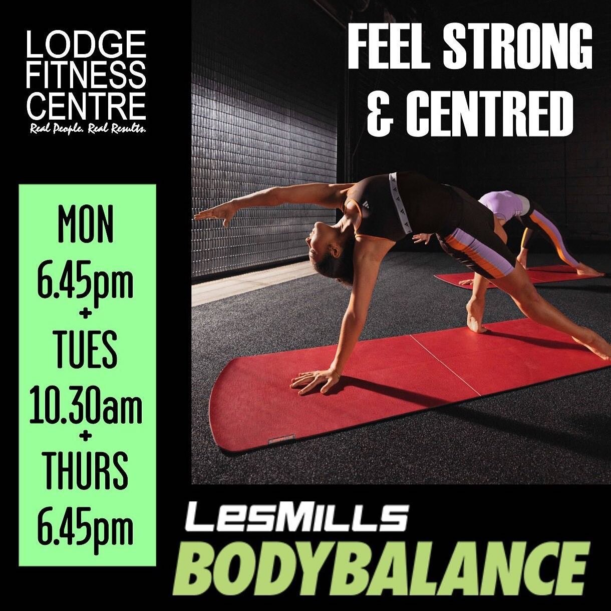 Have you tried BODYBALANCE? Build flexibility and strength with this hybrid mix of Yoga, Tai Chi &amp; Pilates. BOOK NOW on the app! 💚