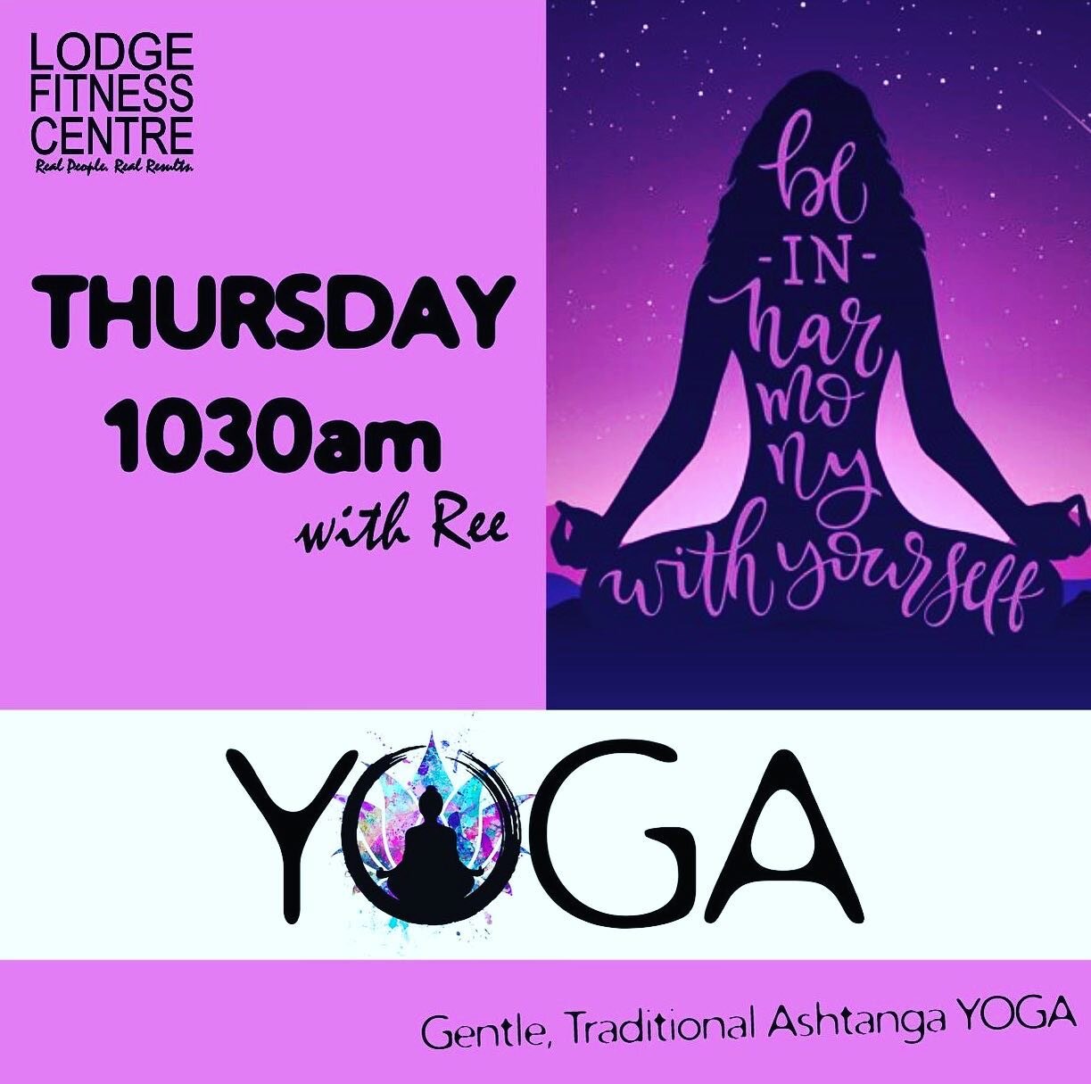 Have you tried YOGA at The Lodge? Join Ree for a gentle and traditional Ashtanga session. An hour dedicated to just you. BOOK NOW on the app 💜