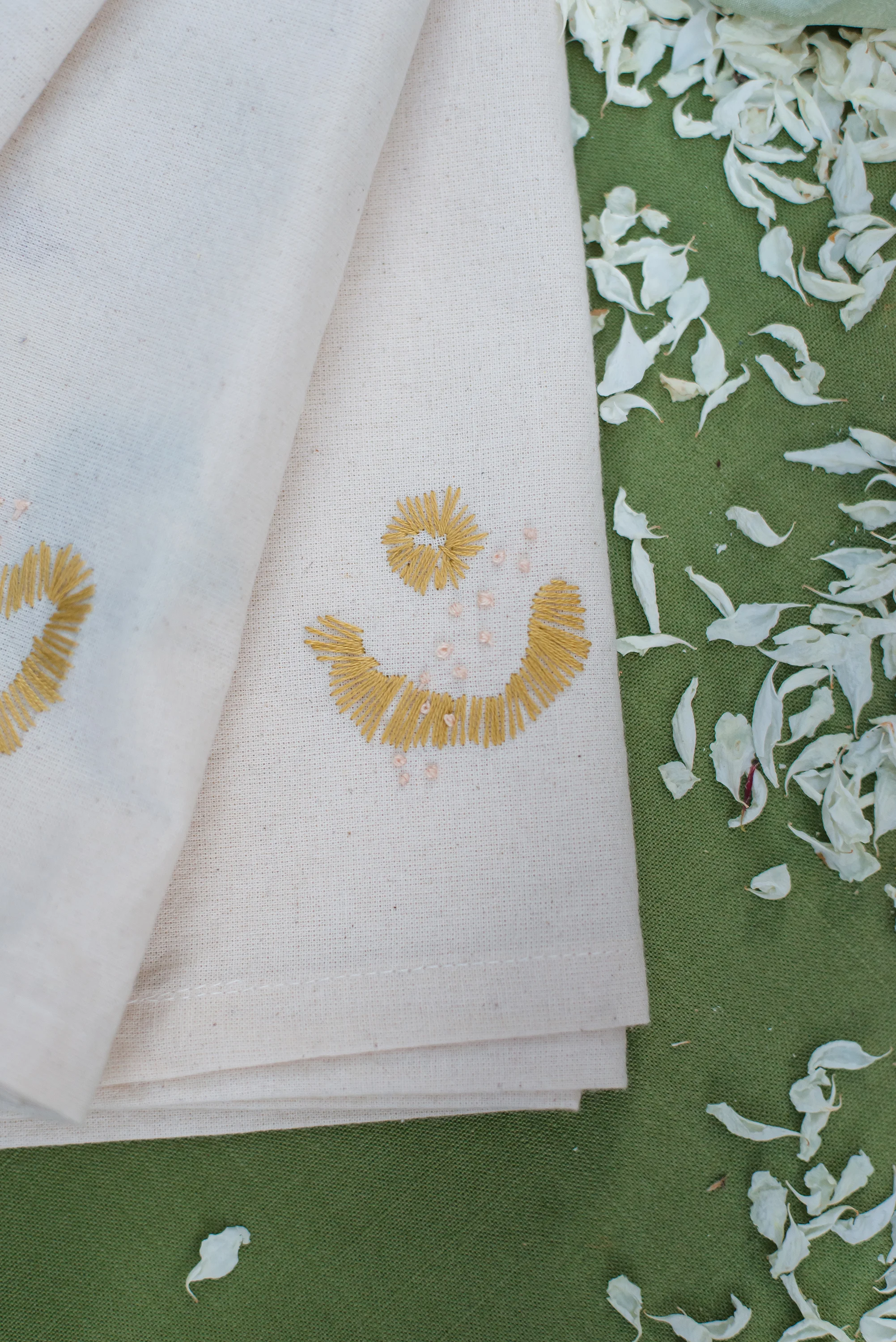 6- Hand Embroidered Green Napkins by Boo Forever.jpg