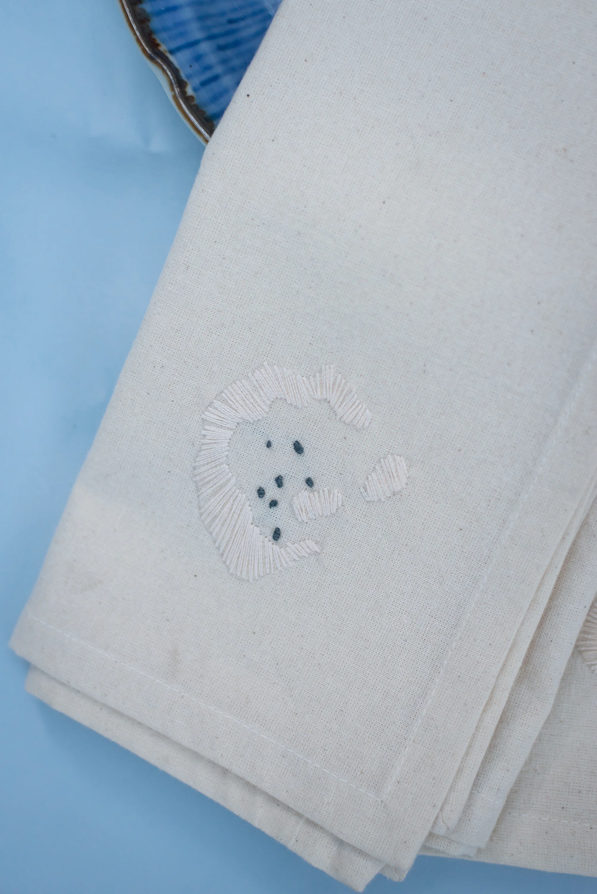 9- Hand Embroidered White Napkins by Boo Forever.jpg