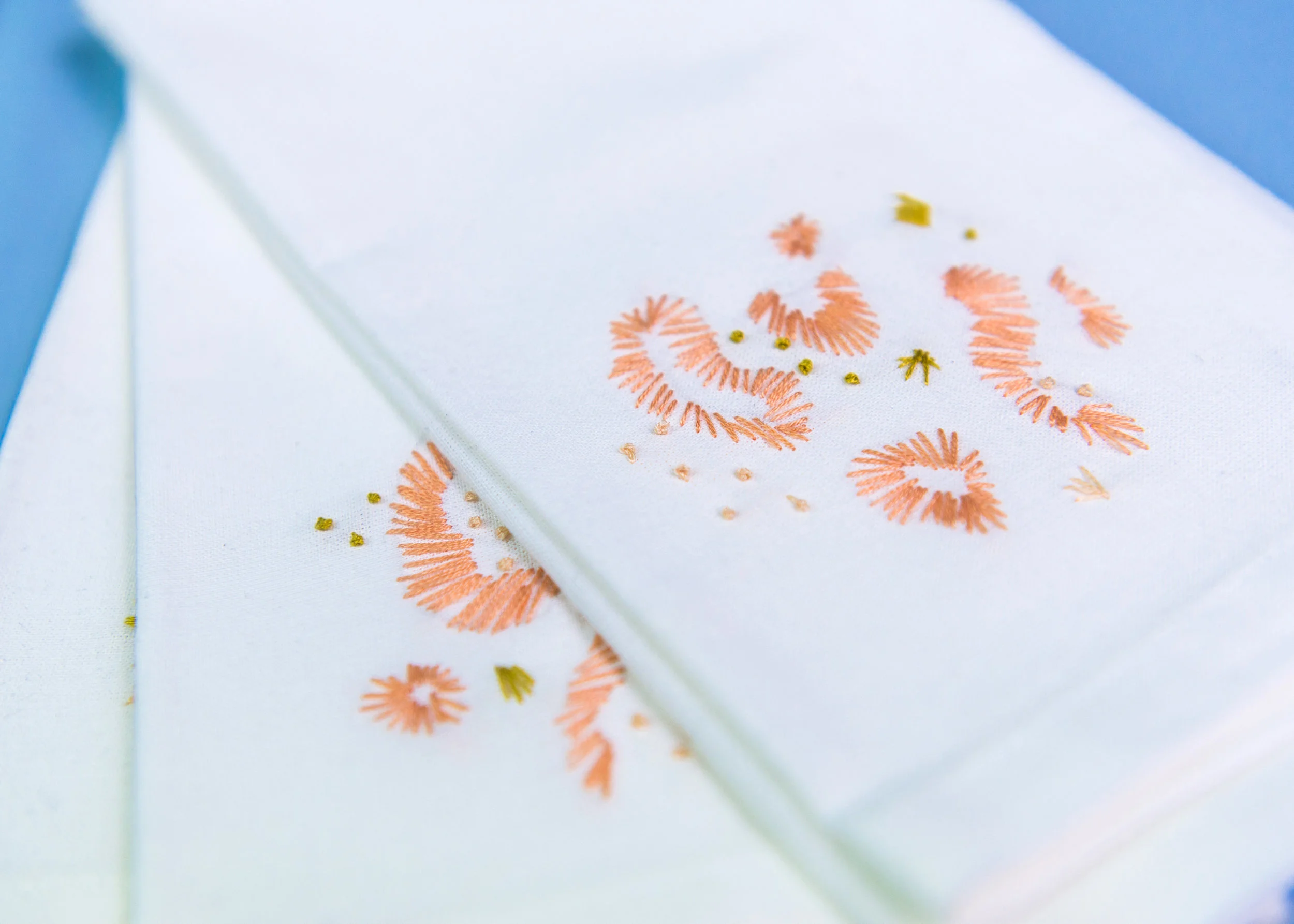 Boo Forever Hand Stitched Pink Lichen Napkins 03.jpg