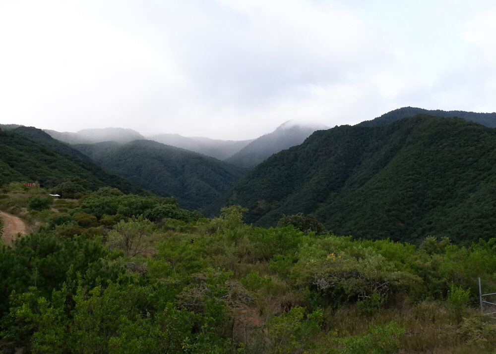 view of the sierras norte from la mesita