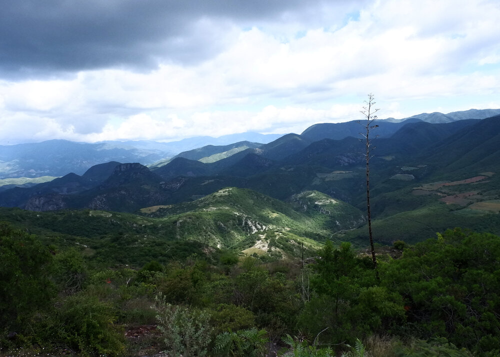 view from the Hierve el Agua