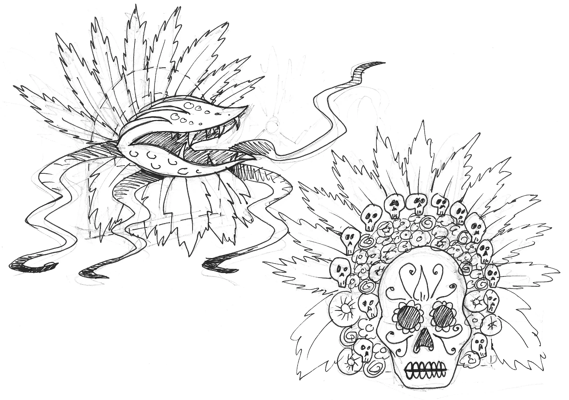 Audrey II puppet/Day of the Dead atlar