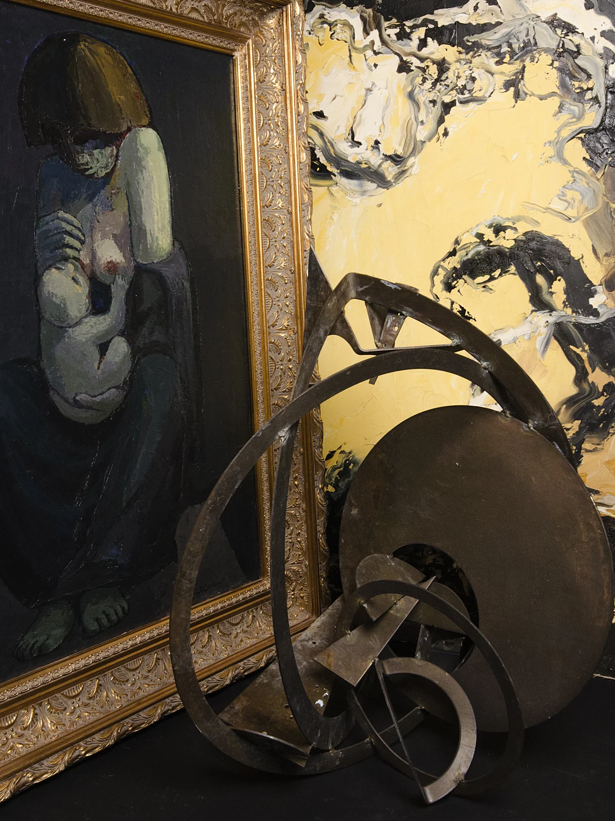 Paintings by Vilallonga and Dieter Rechenberg. Bronze sculpture by Gerald Gladstone.