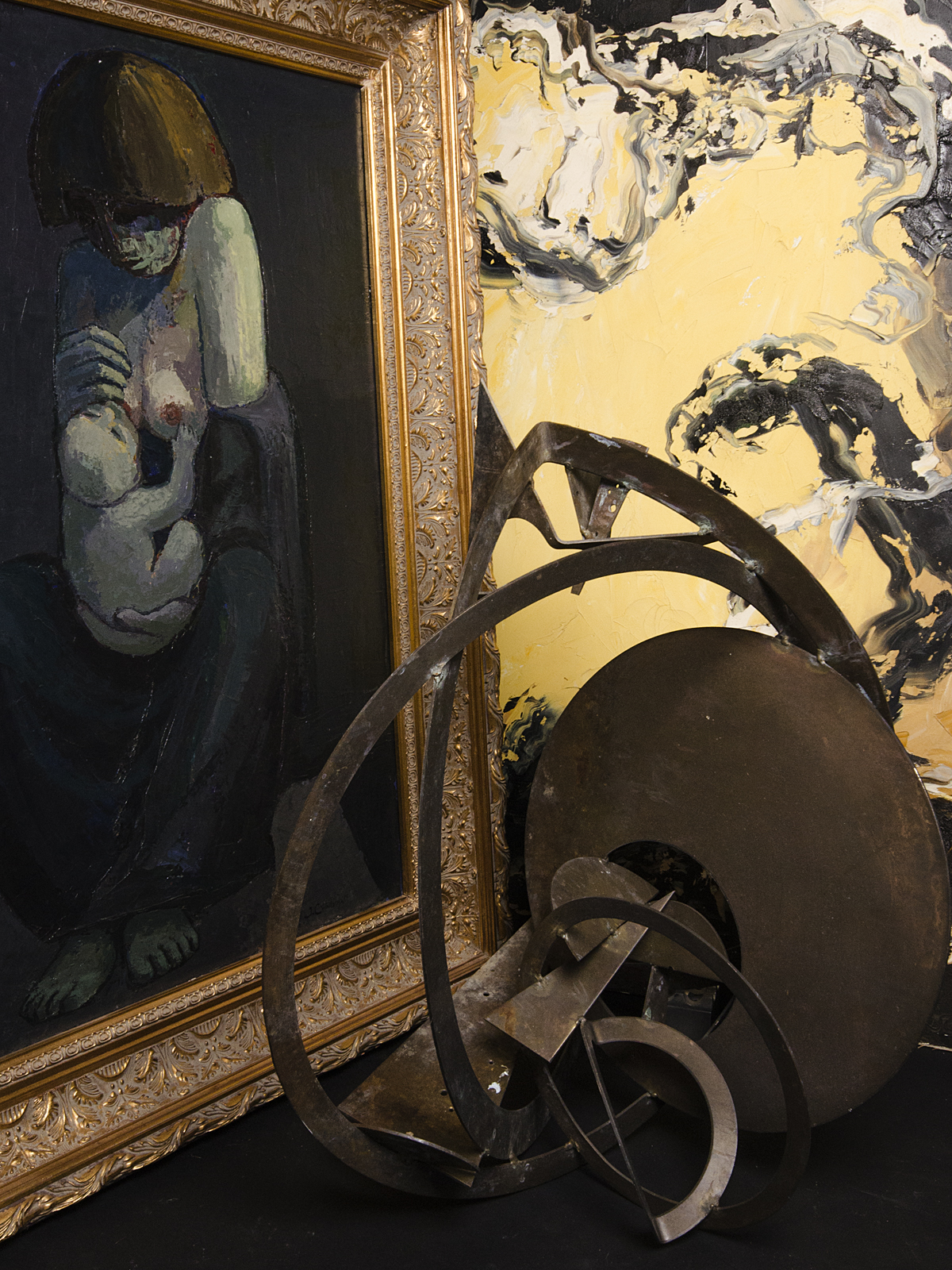 Paintings by Vilallonga and Dieter Rechenberg. Bronze sculpture by Gerald Gladstone.