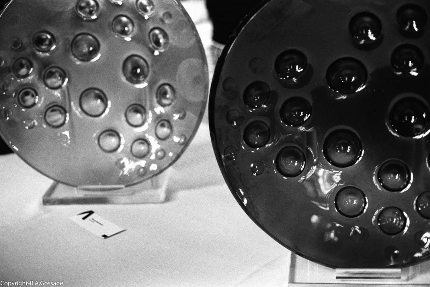 Asteroid bowls by glass artist Pierre Bouchard, Photo courtesy of Robert Gossage