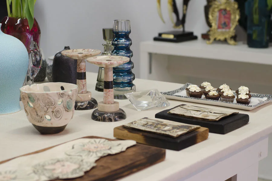 Ceramics by Jaleh Saneinejad and muffins by Capture the Sweetness and Alessandra Bravo