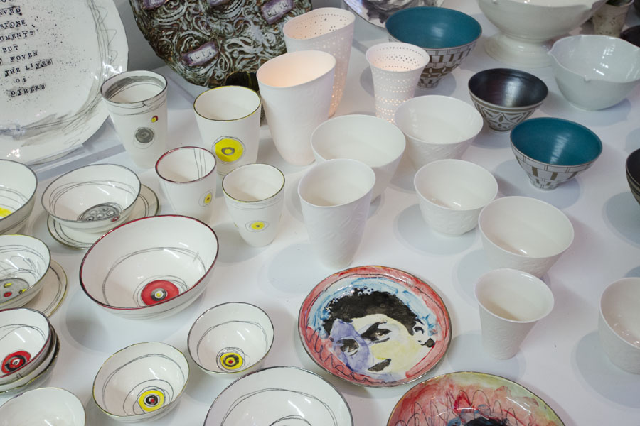 Ceramic plates and bowls by Marla Buck