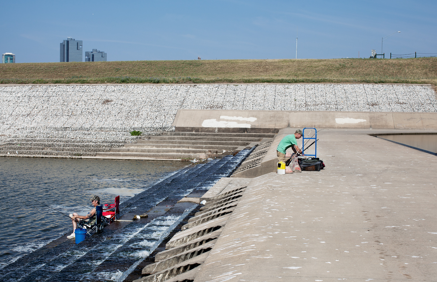 Fishing, Riverside Trail Head, West Fork, Trinity River, July 5, 2013. Terry Evans