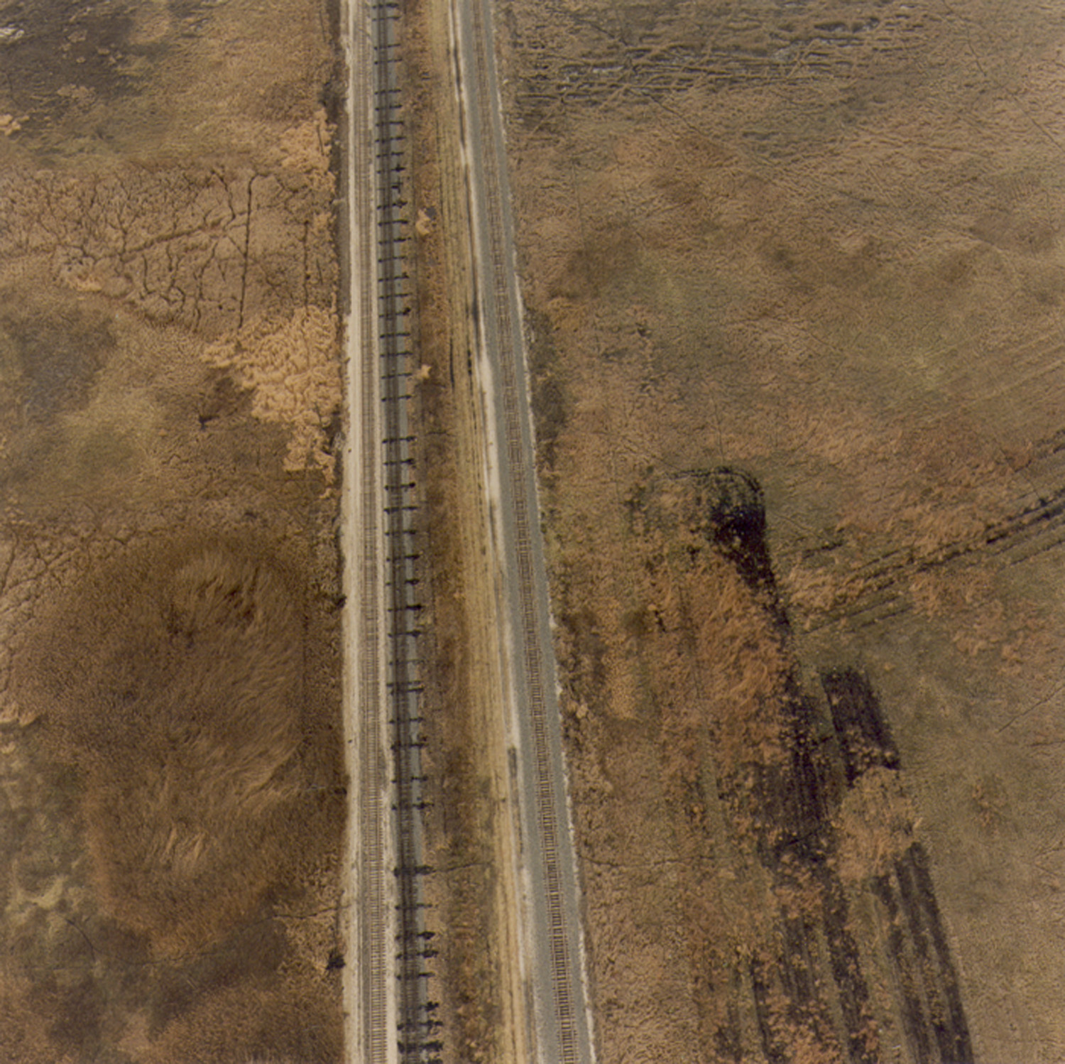 Railroad tracks next to Drummond Prairie, November 25, 1996