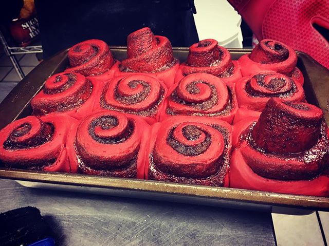 Tomorrow is FRIDAY December 8th, and you know what that means...it&rsquo;s time to treat yourself to a Red Velvet Cinnamon Roll. Every Friday and Saturday in December we will be featuring these rolls of joy. So come in first thing tomorrow while they