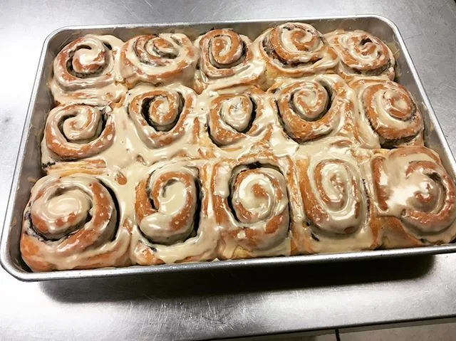 Back for today, our maple frosted cinnamon rolls!! You don’t want to miss out on this deliciousness!! #maplecinnamonrolls #maple #yummy