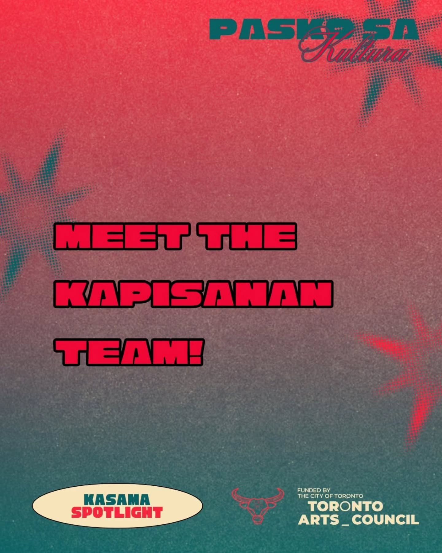 Meet the kasamas behind Pasko sa Kultura 2025 💛

Carla Ferrer (she/they/he), Volunteer Coordinator
Jose Cacho-Lim (he/him), Kapisanan&rsquo;s Executive Director
Nerupa Somasale (she/her), Showrunner
Maria Patricia Abuel (she/her), Program Manager

?