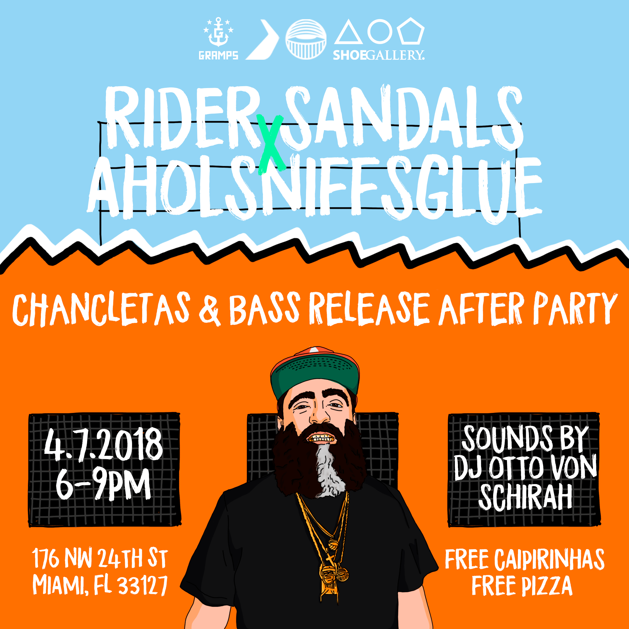  Rider Sandal X Aholsniffsglue Event Flyer  
