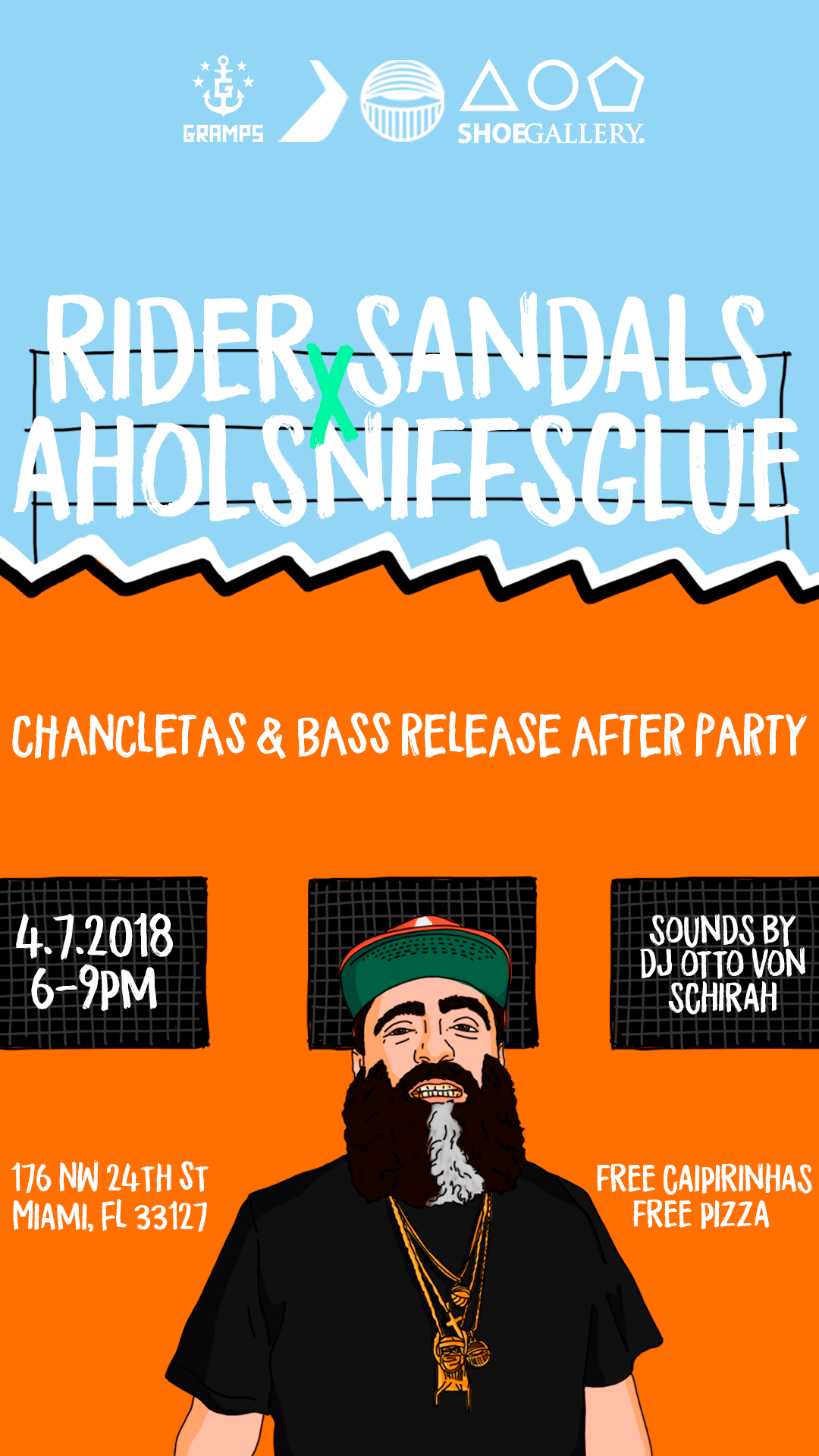  Rider Sandal X Aholsniffsglue Event Flyer 
