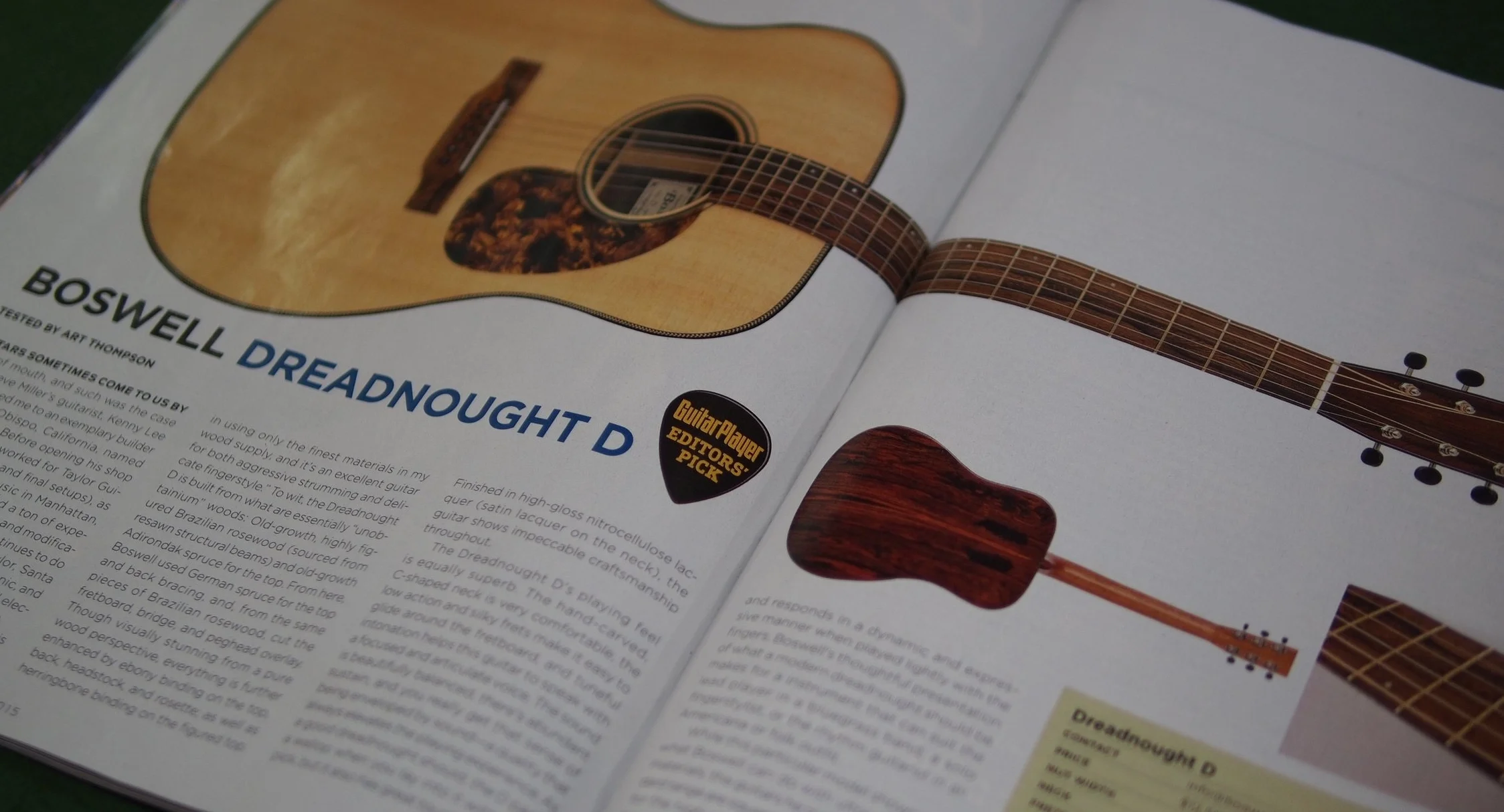 Accolades — Boswell Guitars