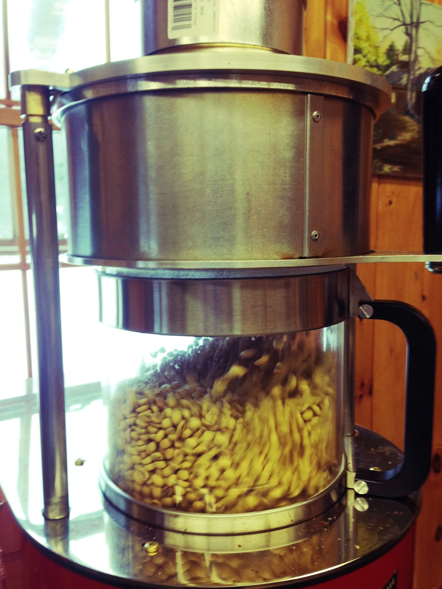  Roasting action. 