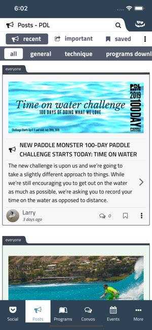Paddle Monster App. on phone