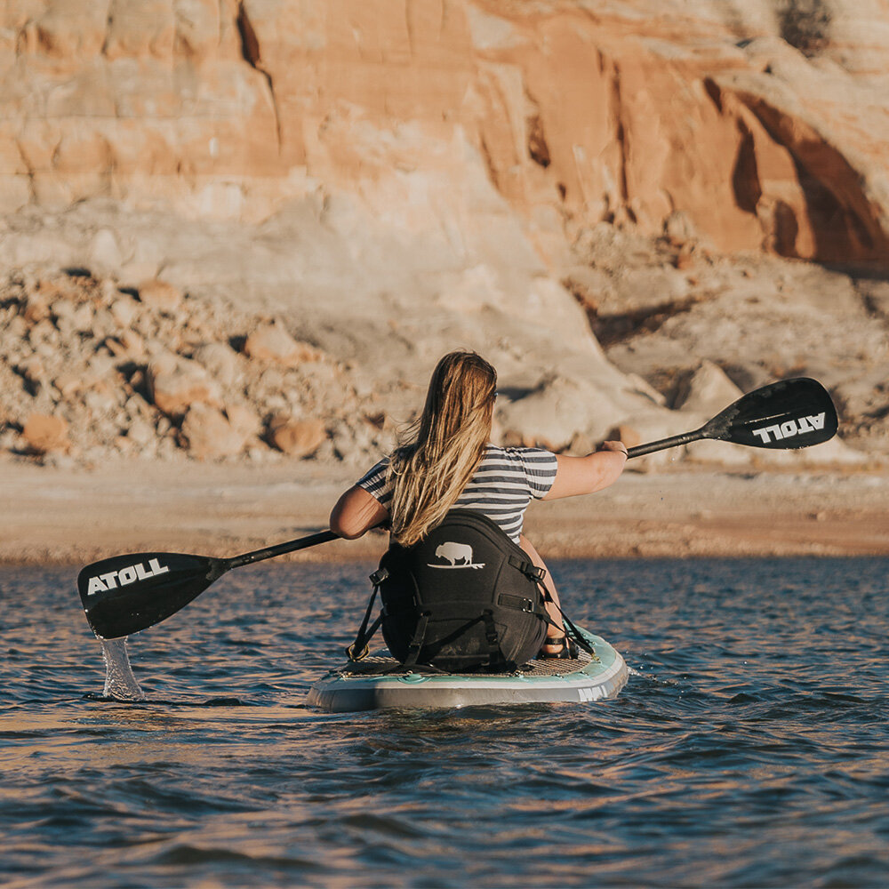 kayak blade attachment with inflatable paddle boards
