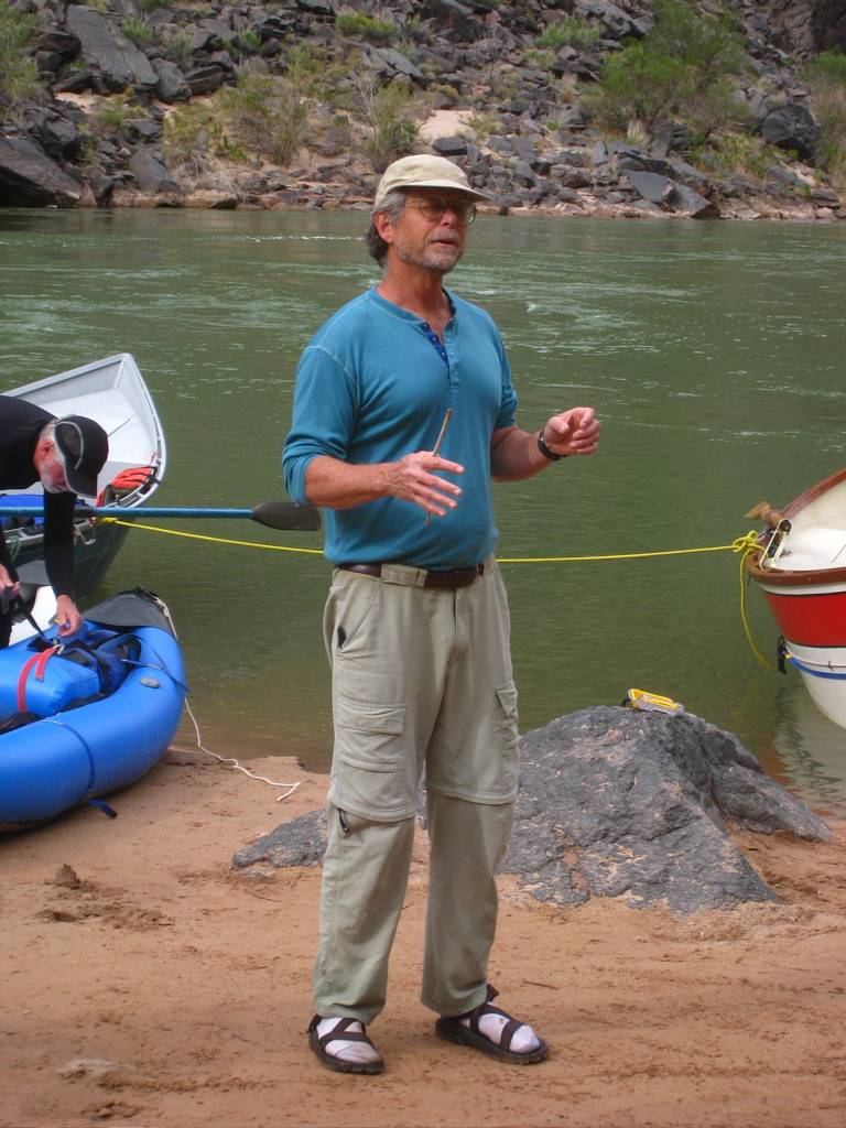 Larry Stevens, Curator of Ecology at the Museum of Northern Arizona and author of The Colorado River in Grand Canyon . First published in 1983, it is now in its 22nd printing, with over 250,000 sold. Photo by Kevin Porter.