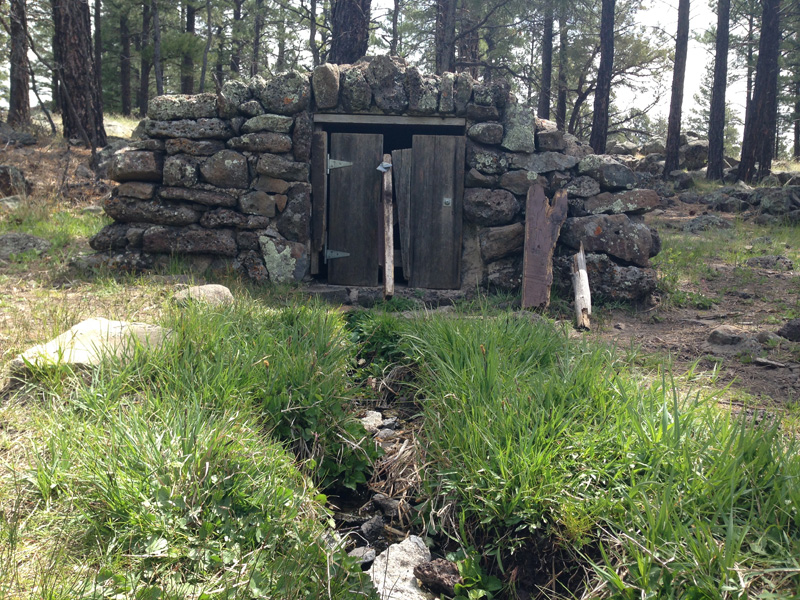 Historic spring box constructed over the source in the 1930s.