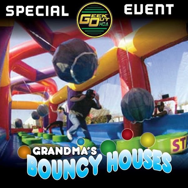   C'mon everybody, let's jump, jump! Grandma's bouncies are back and bringing some brand new editions this year, and i mean.. c'mon who doesn't love a good romp in a bounce house?! Bouncies are open from 12-8pm(for kids and especially kids at heart )