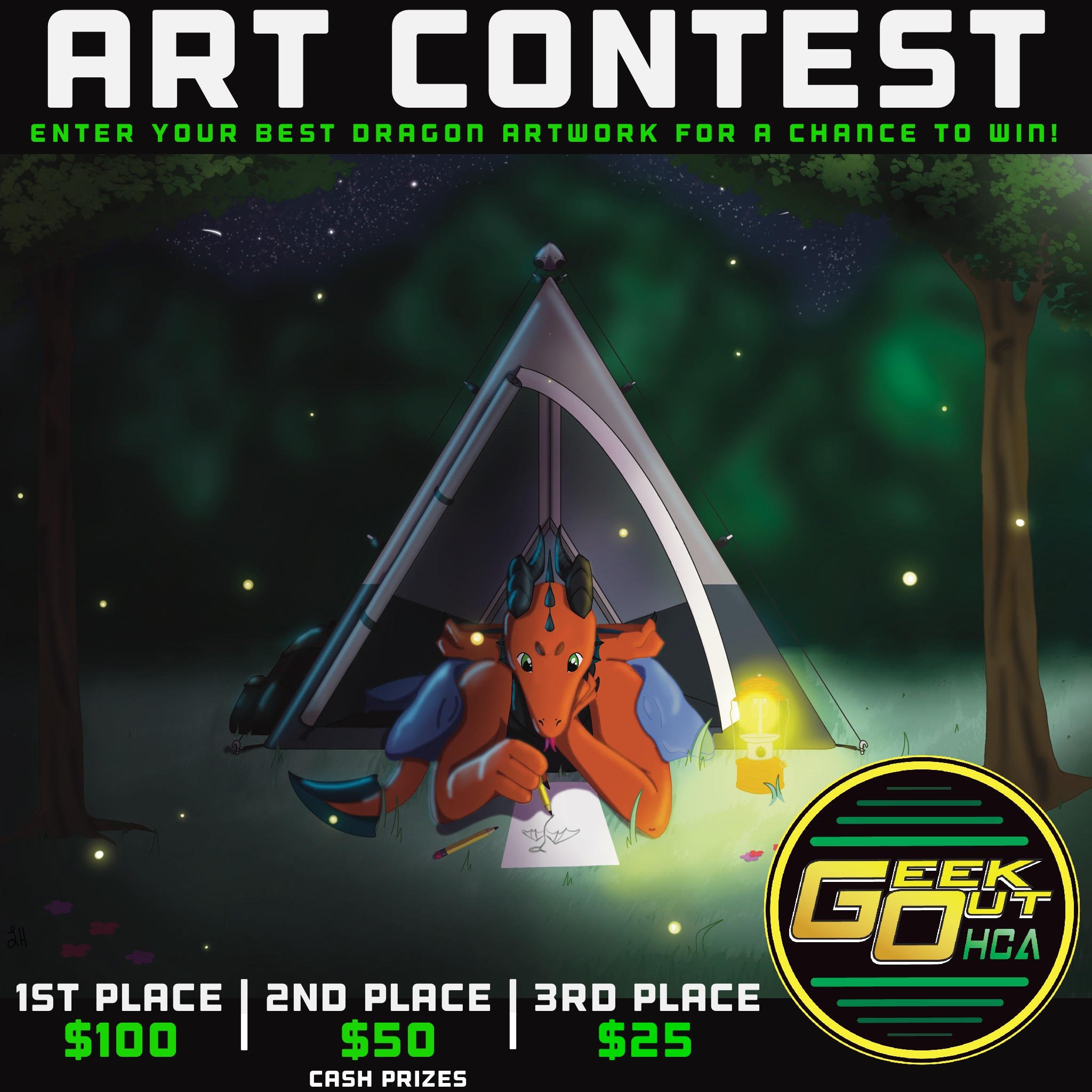   Reminder to get your art ready if you're planning on competing in the art contest! Show us what you got  