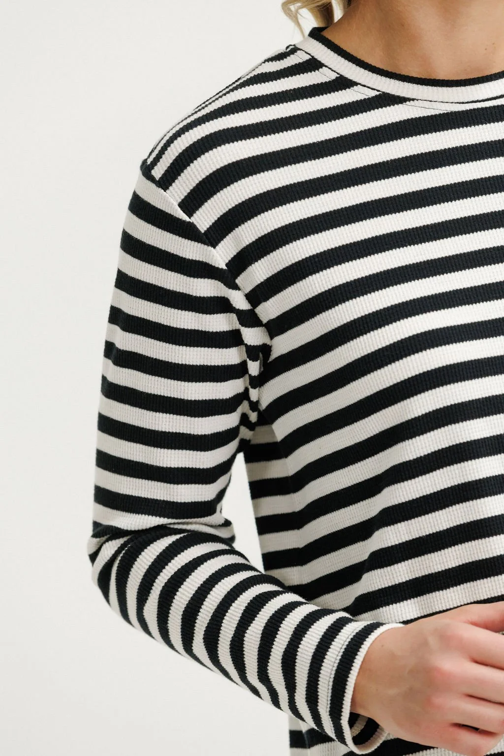Long Sleeve Chris Tee - Black, White Waffle Stripes (10).jpg