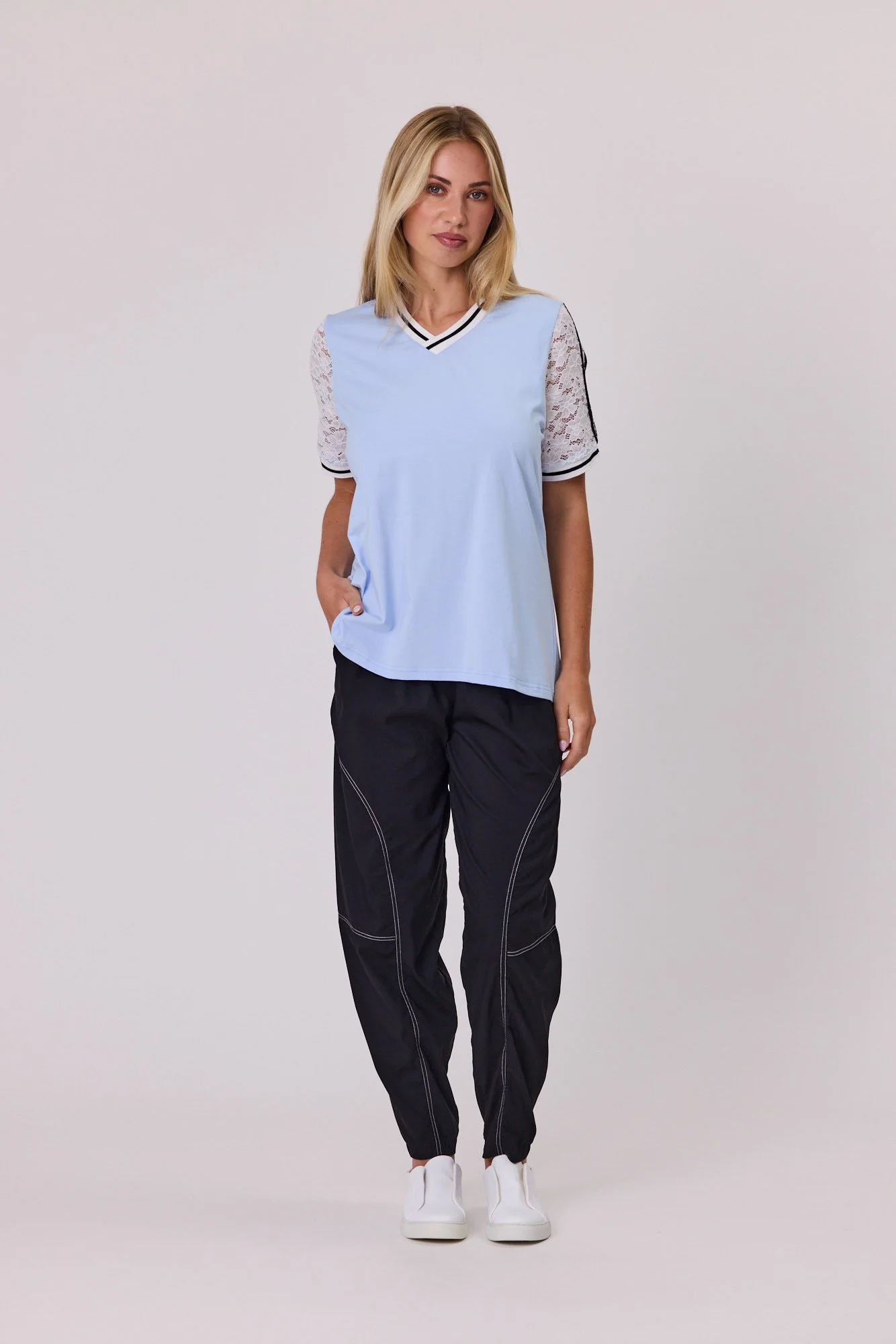 Classified Haven Lace Trim Tee