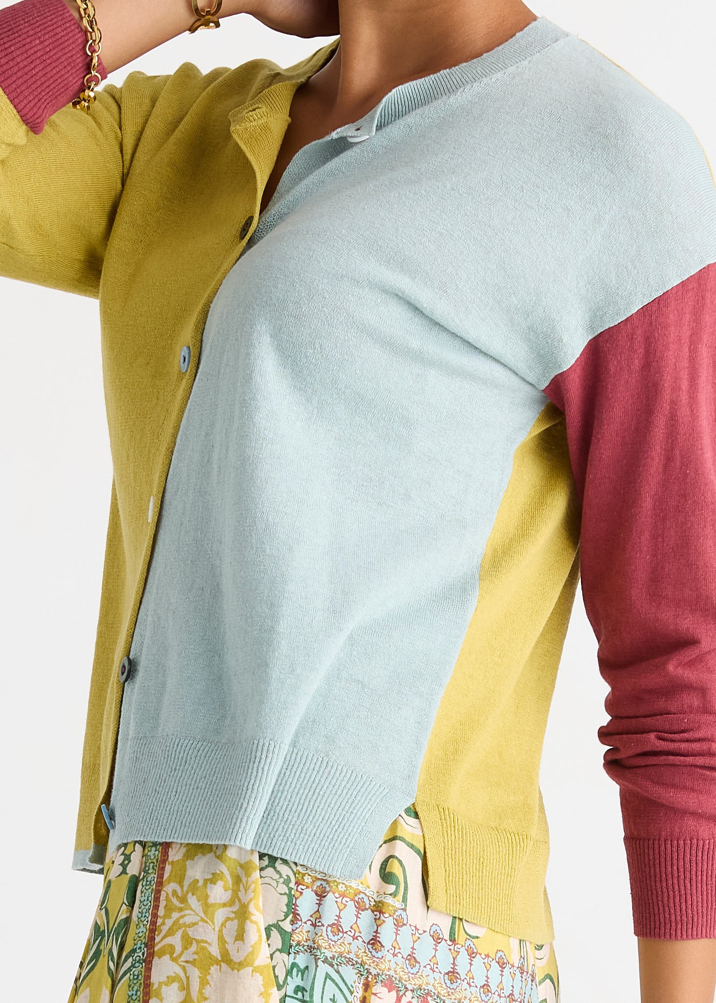LC8869 ACACIA Colour Block Cardi