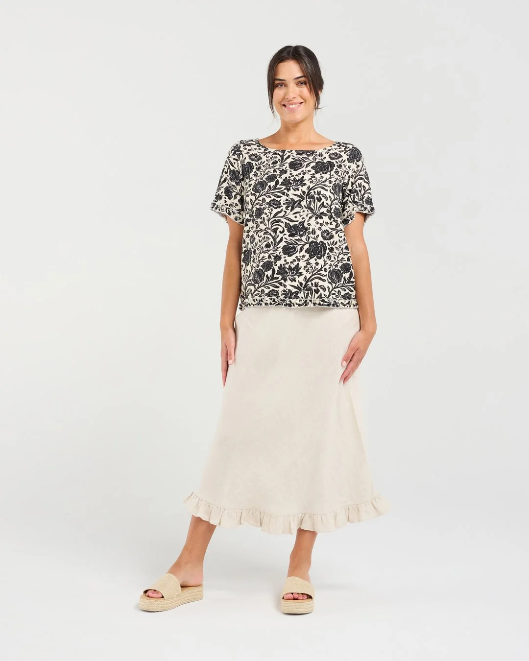 Blackstone Lydia Frill Trim Top
