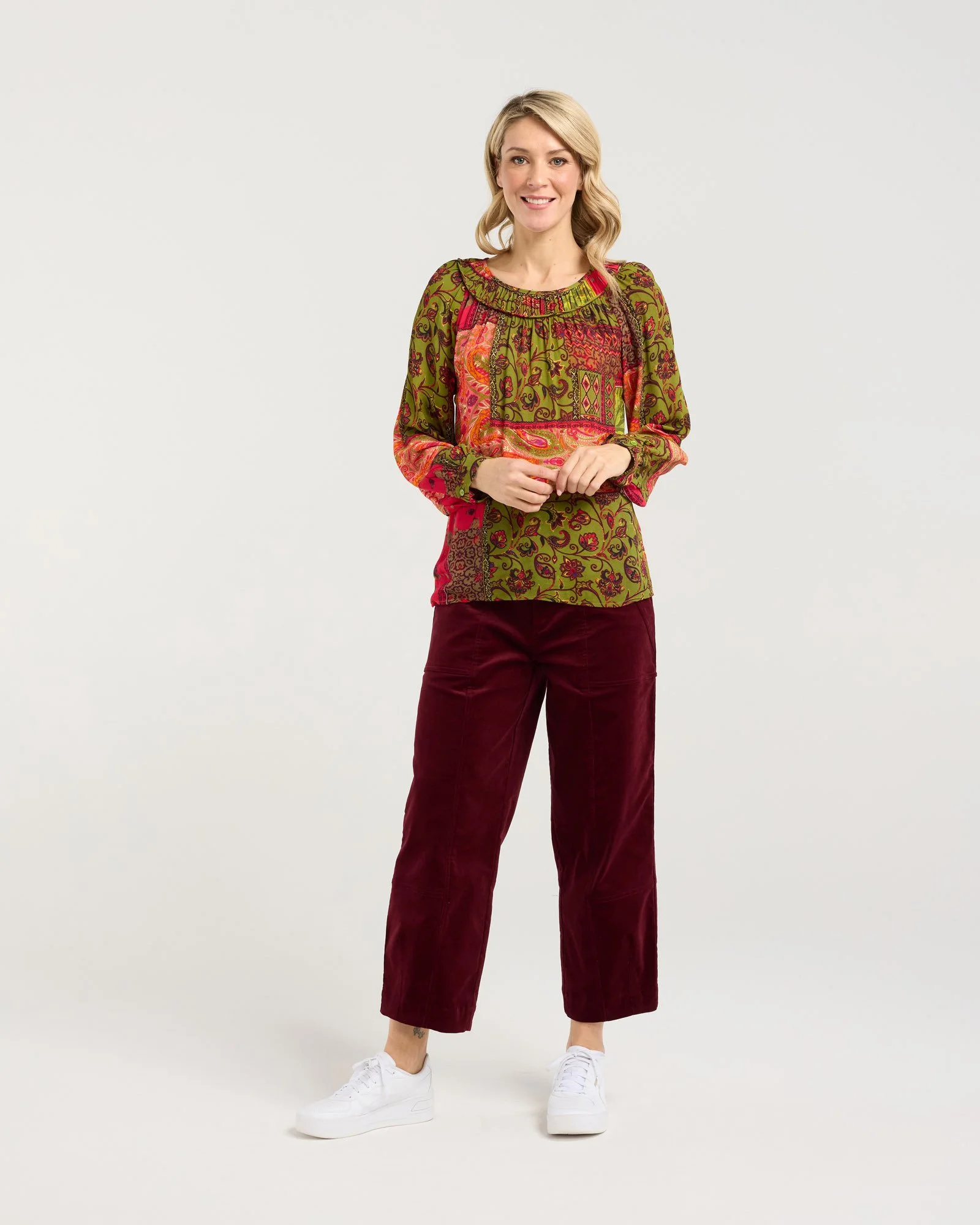 Blackstone Frances Gathered Yoke Top