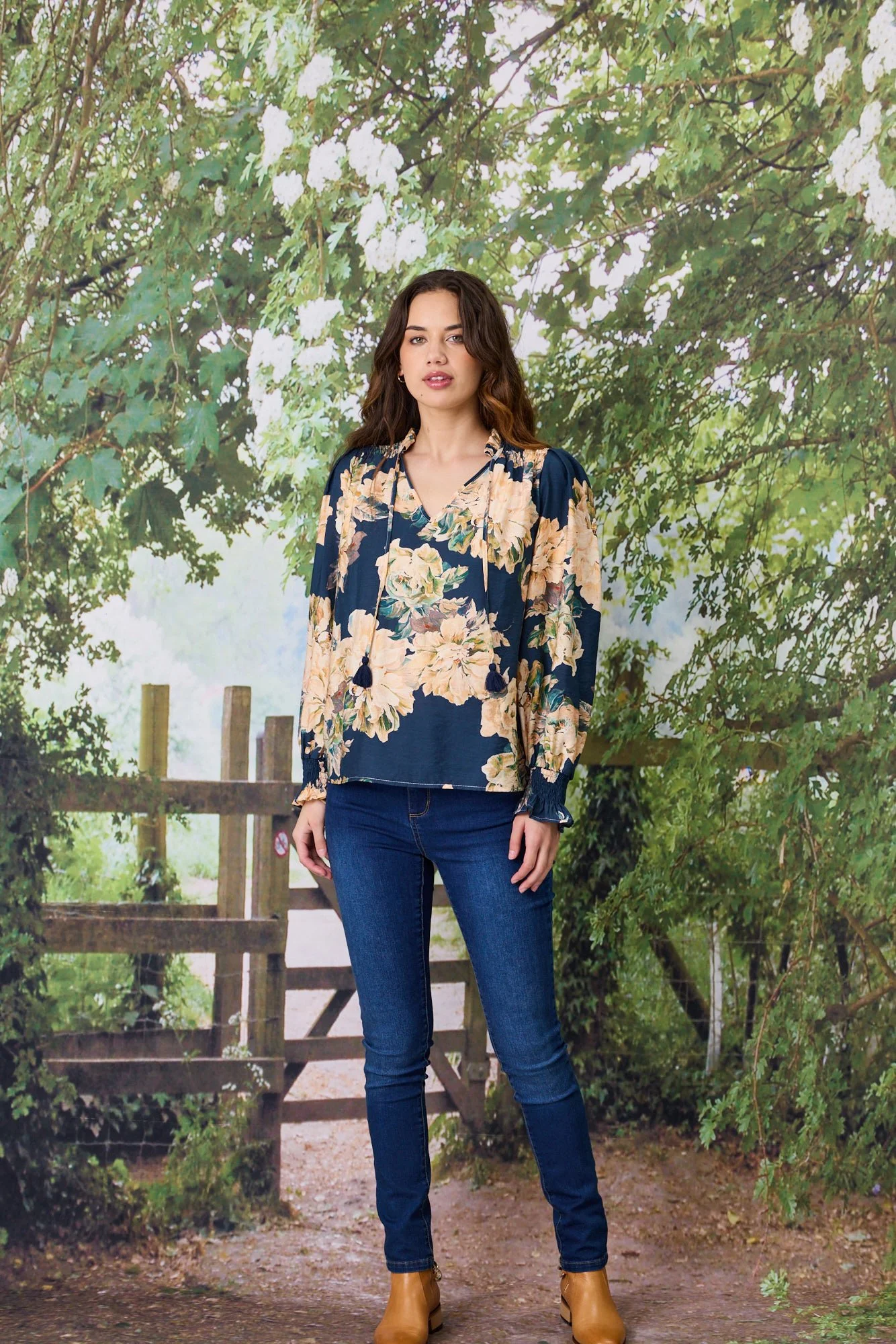 Democracy Rose Peasant Top