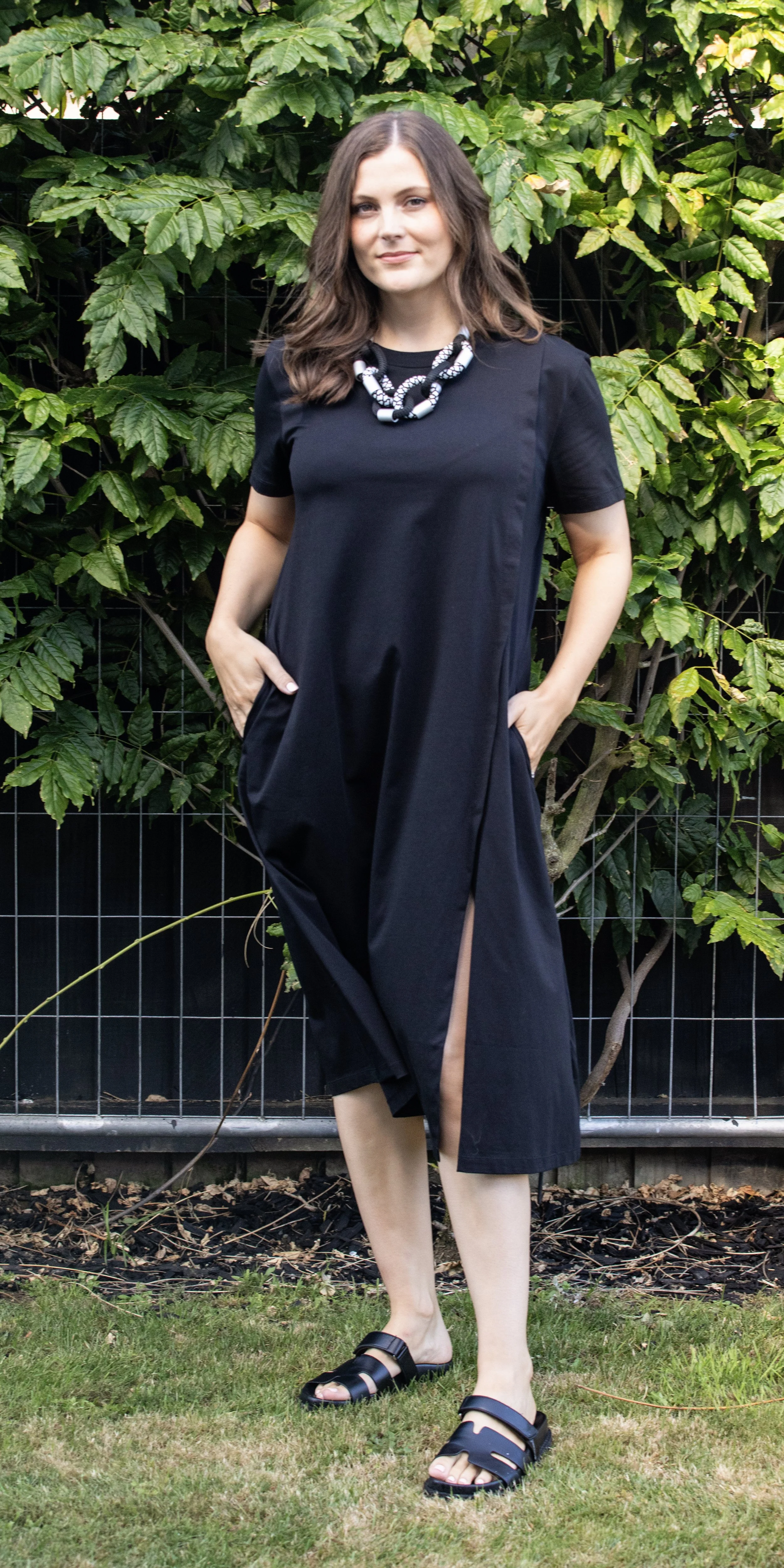 White On Black Elise Dress