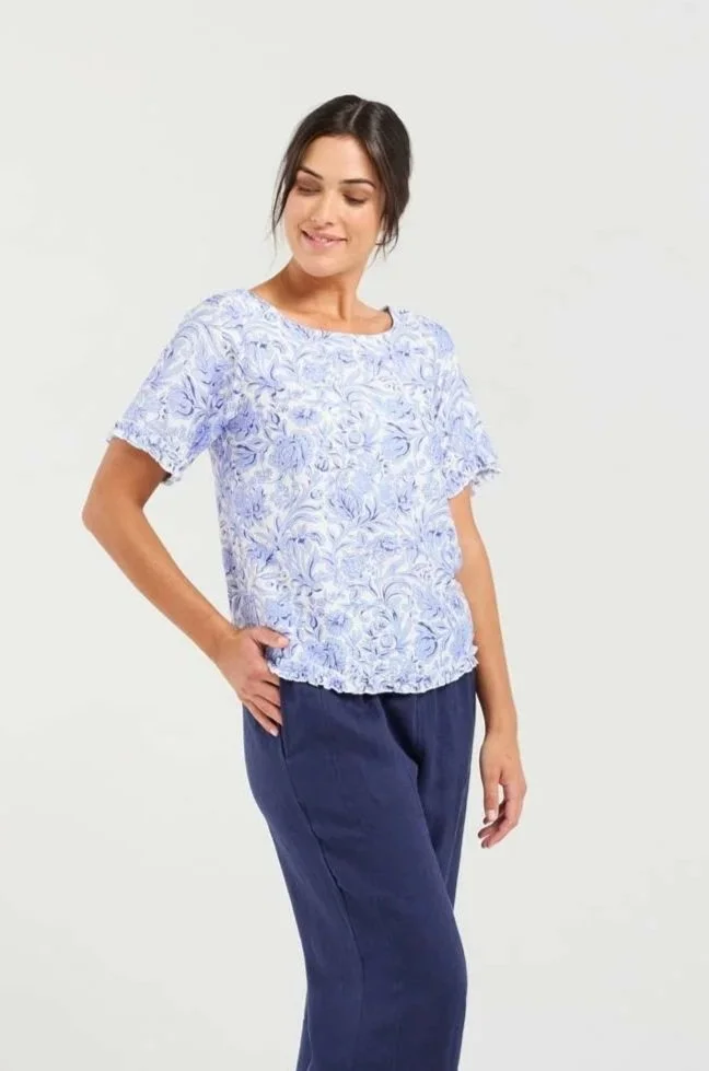 Blackstone Lydia Frill Trim Top