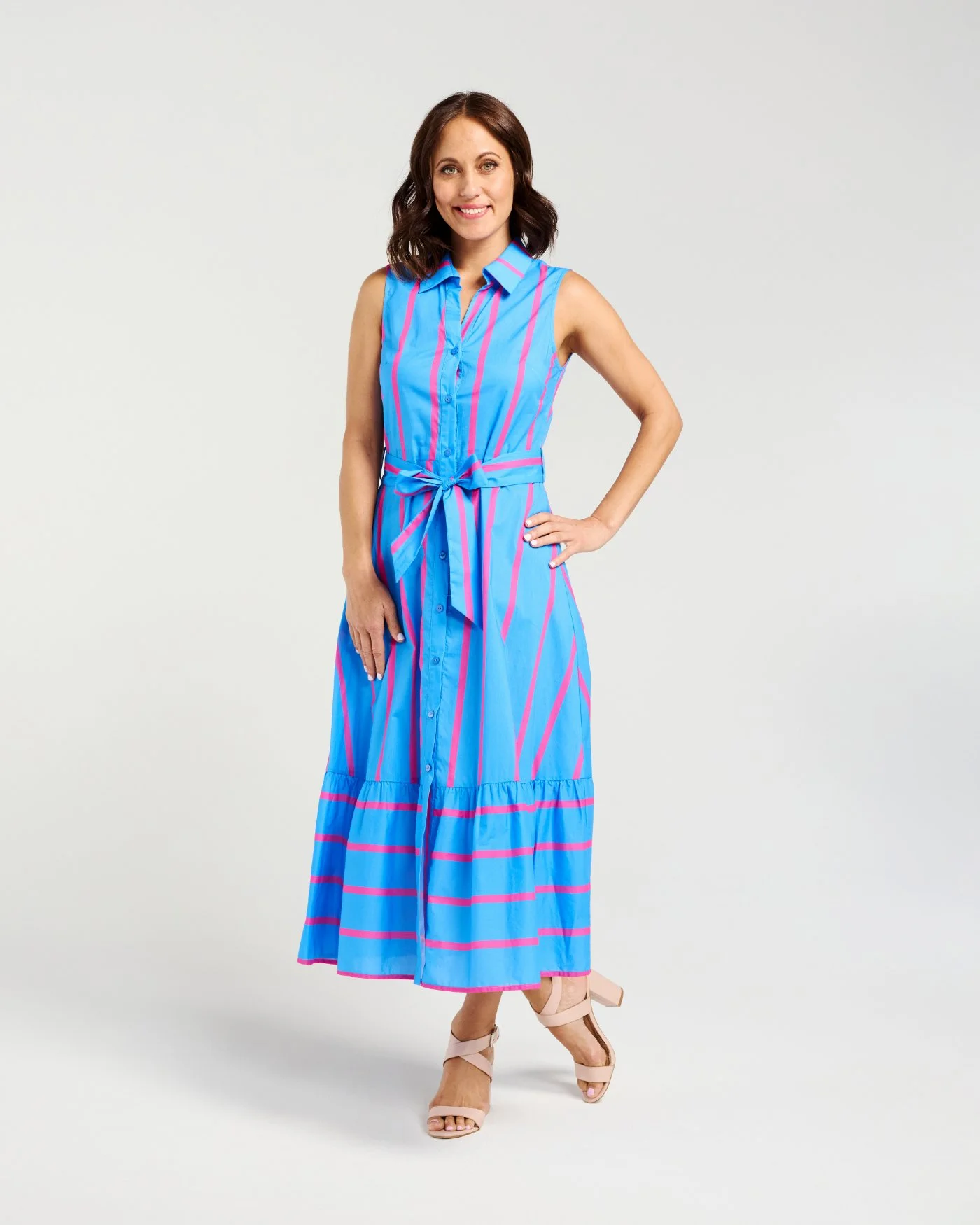 Z5054-2 Peyton Dress Blue Pink Stripe (6).jpg