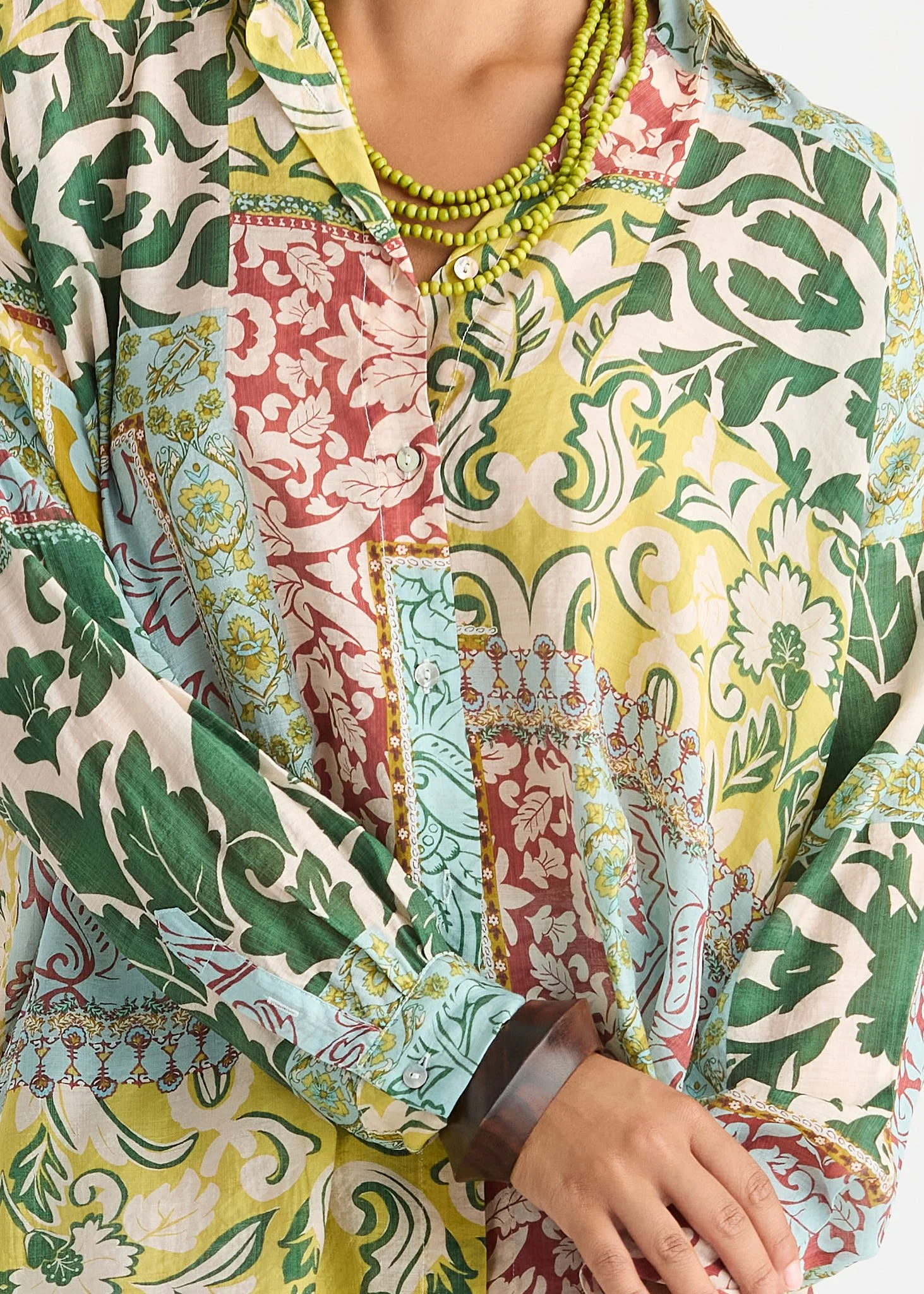 LC8885 MOSAIC Print Shirt