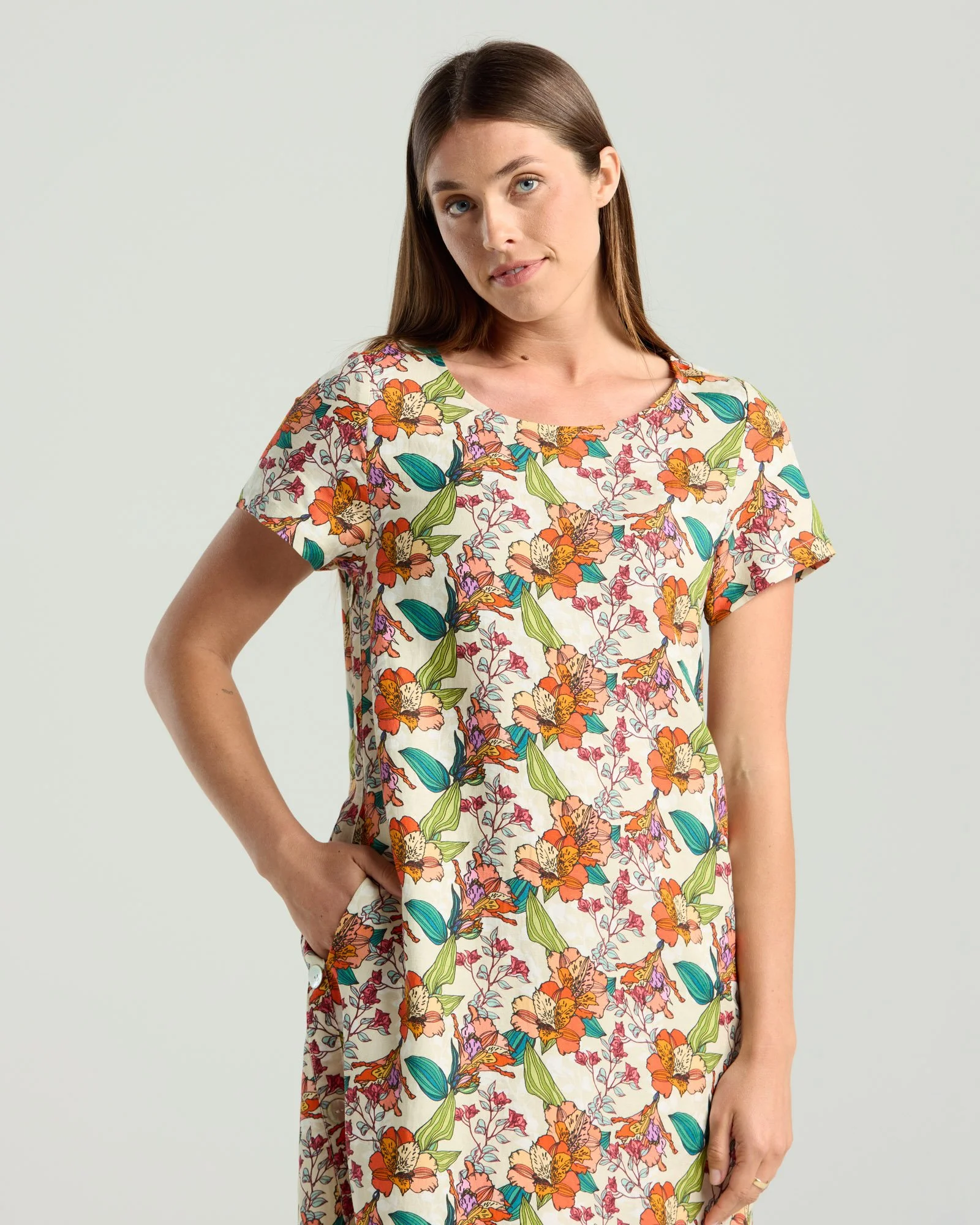 Blackstone Button Side Dress