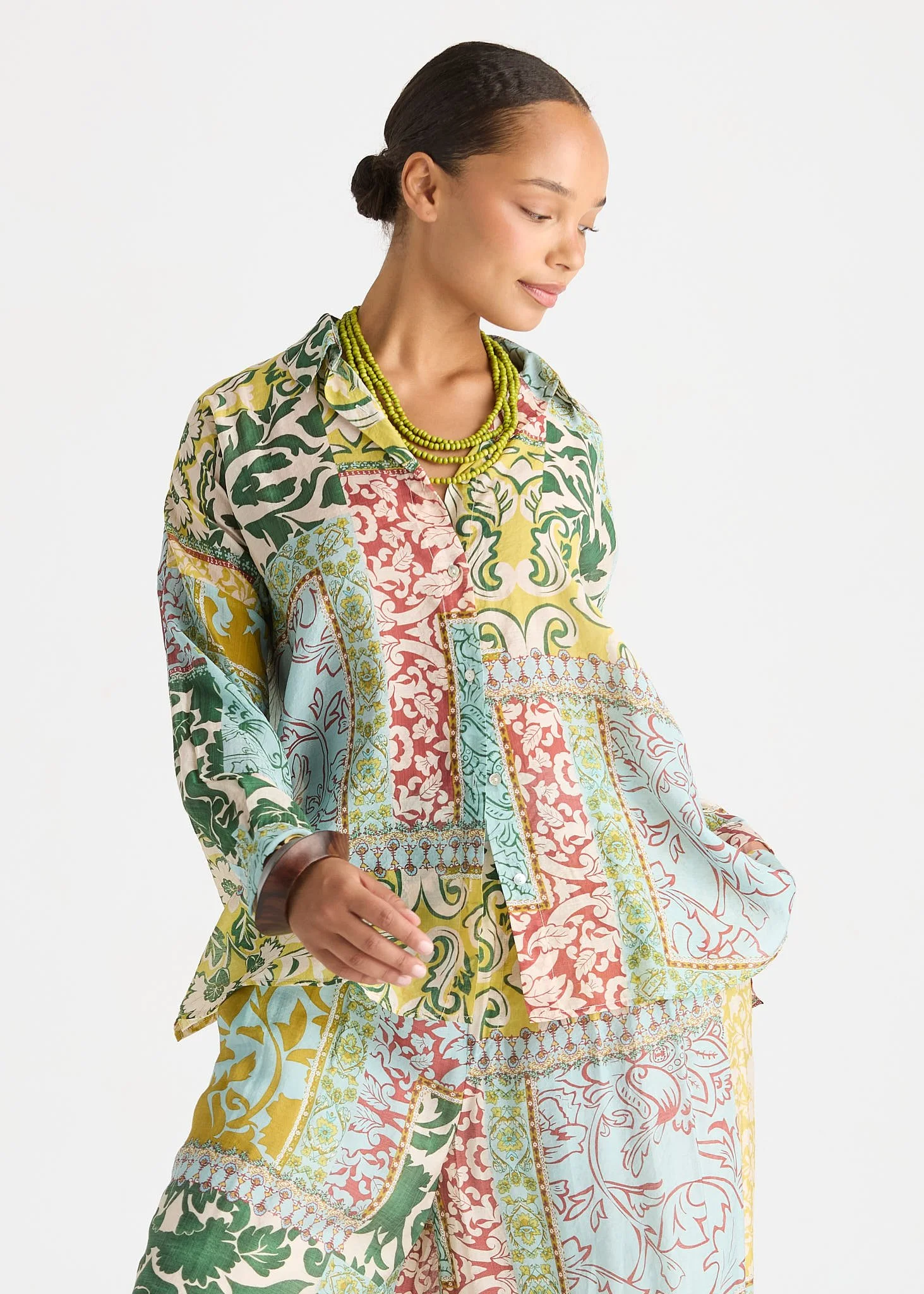 LC8885 MOSAIC Print Shirt