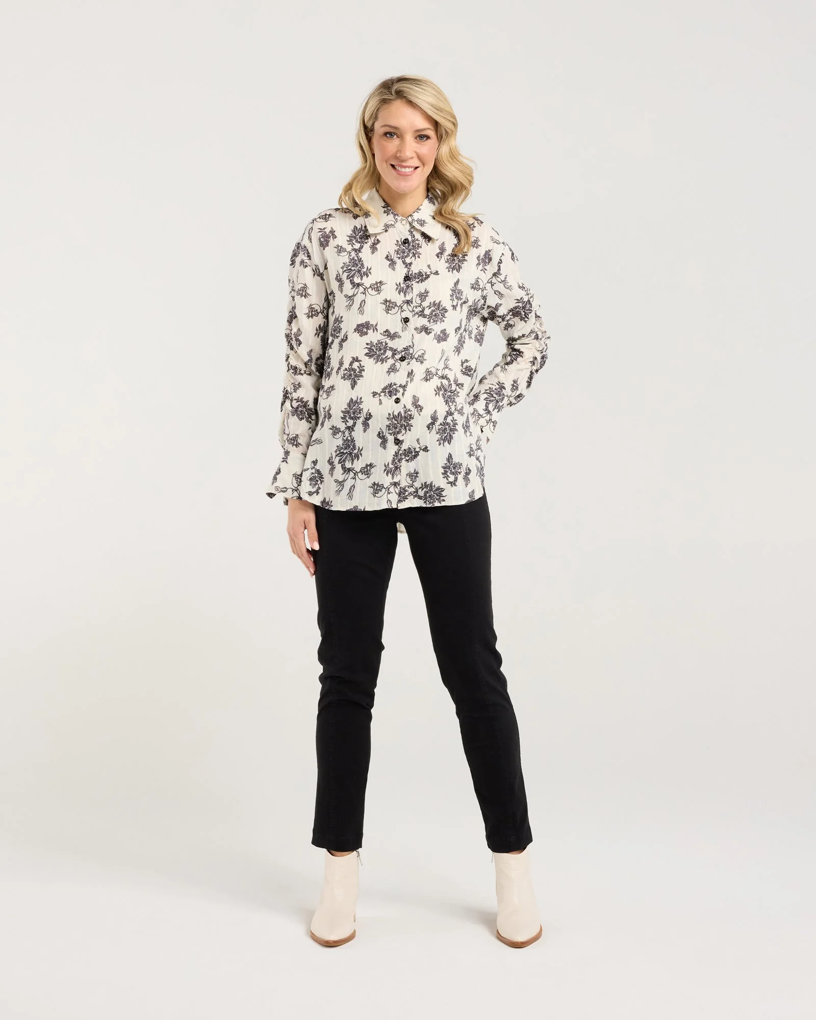 Blackstone Emory Gathered Sleeve Shirt