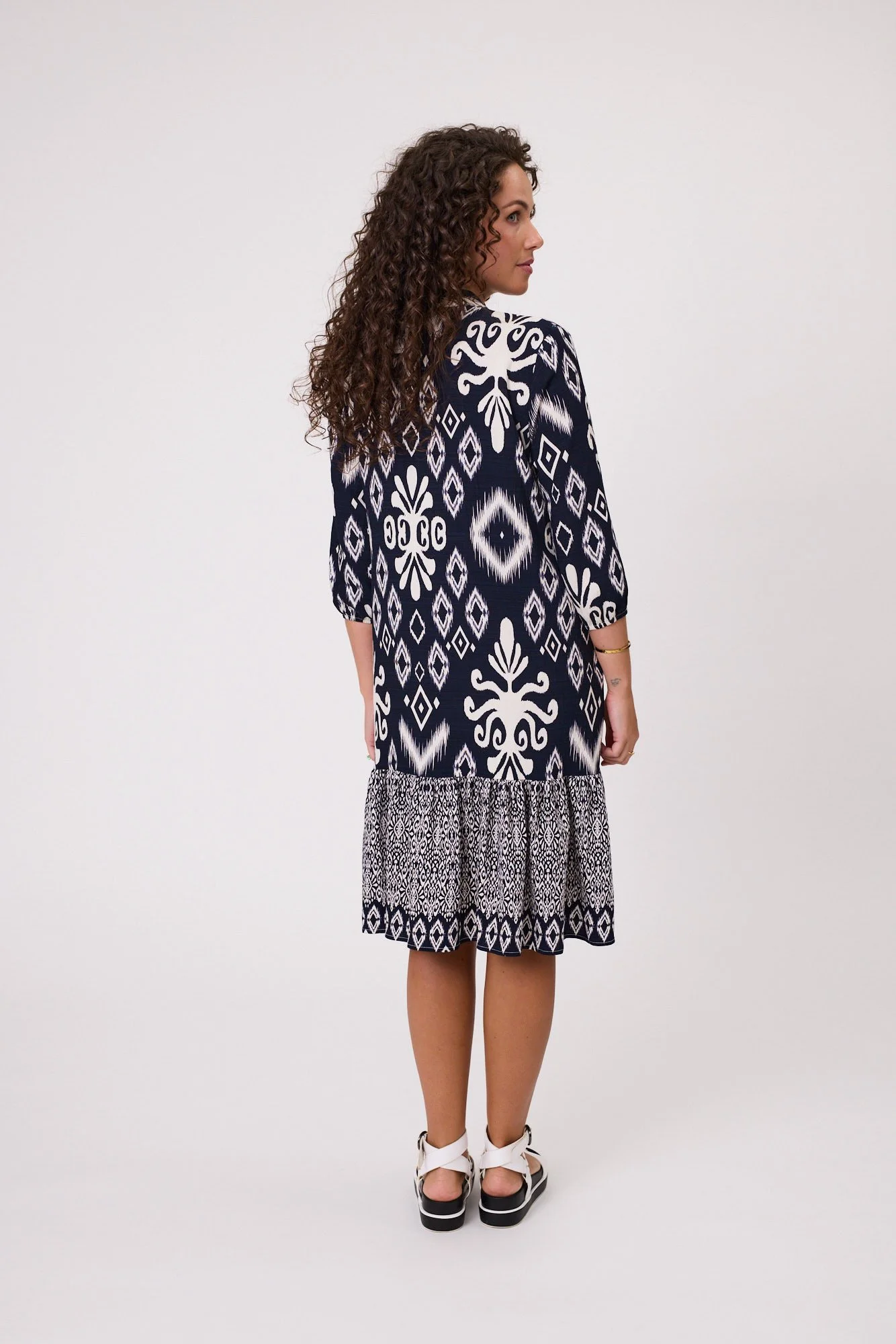 Classified Madrid Pleat Front Tiered Dress